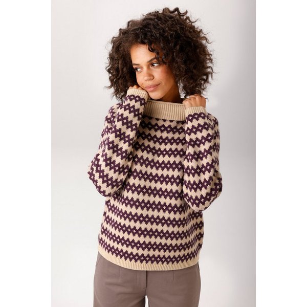 Aniston CASUAL Strickpullover mit farbharmonischem Rauten-Muster - NEUE KOLLEKTION