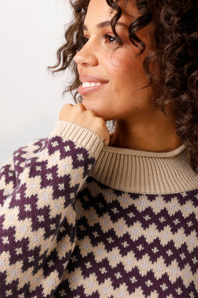 Aniston CASUAL Strickpullover mit farbharmonischem Rauten-Muster - NEUE KOLLEKTION – Bild 3 von 5