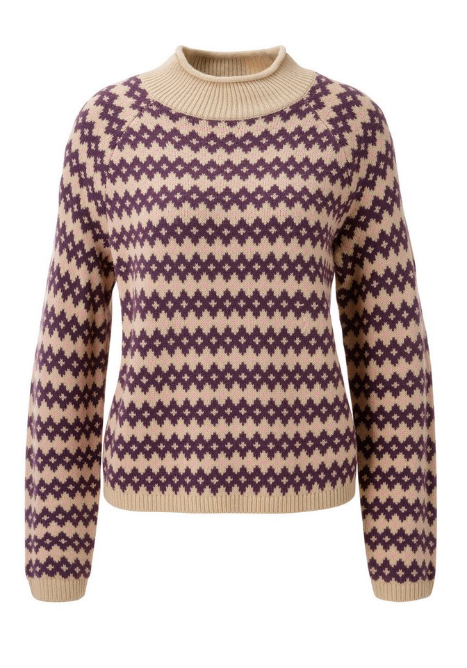 Aniston CASUAL Strickpullover mit farbharmonischem Rauten-Muster - NEUE KOLLEKTION – Bild 5 von 5