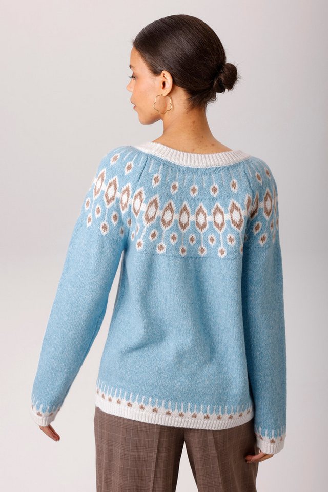 Aniston CASUAL Strickpullover mit farbharmonischen Norweger-Muster - NEUE KOLLEKTION – Bild 2 von 5