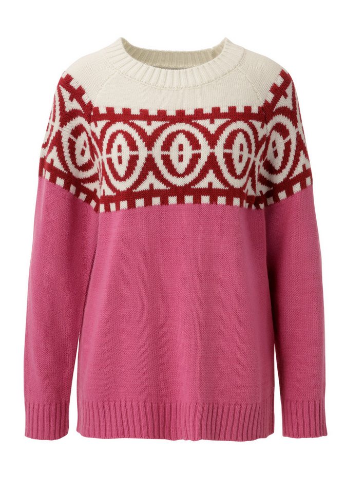 Aniston CASUAL Strickpullover mit grafischem Jacquard-Muster - NEUE KOLLEKTION – Bild 5 von 5