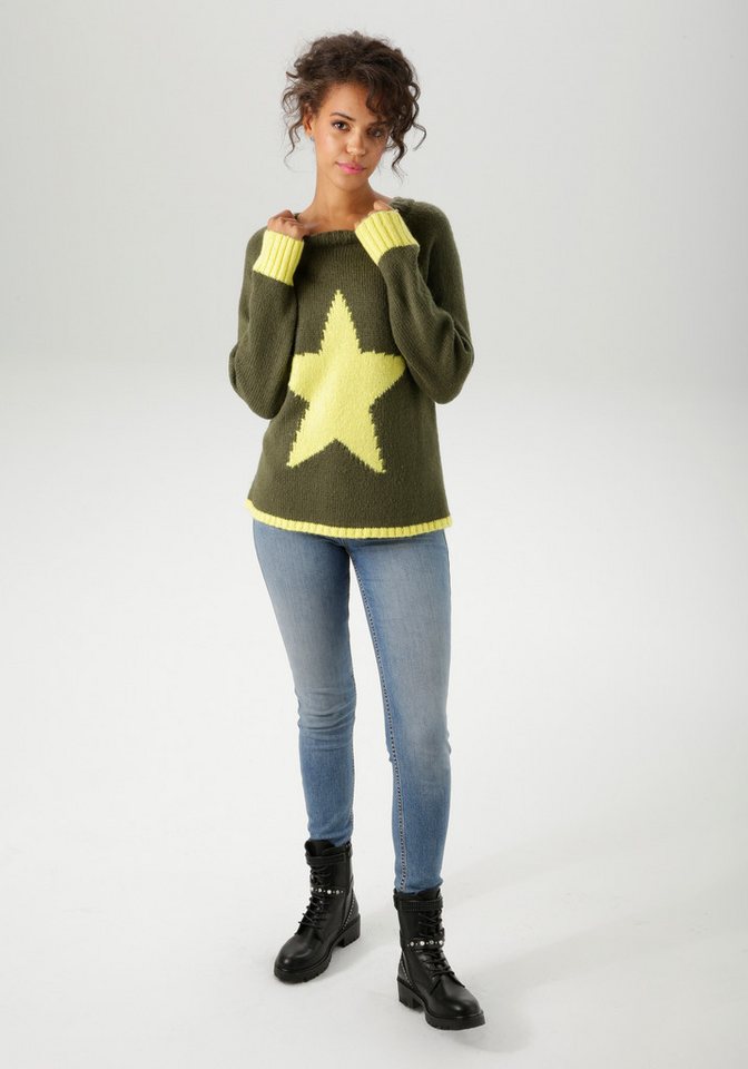 Aniston CASUAL Strickpullover mit großem Stern im Vorderteil – Bild 4 von 5