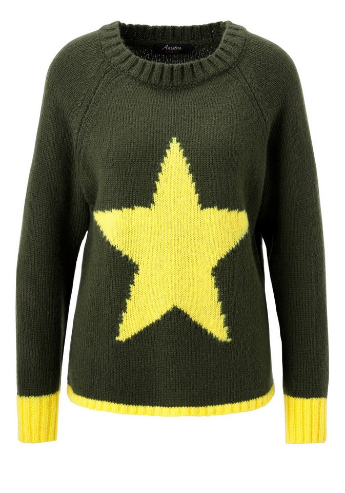 Aniston CASUAL Strickpullover mit großem Stern im Vorderteil – Bild 5 von 5