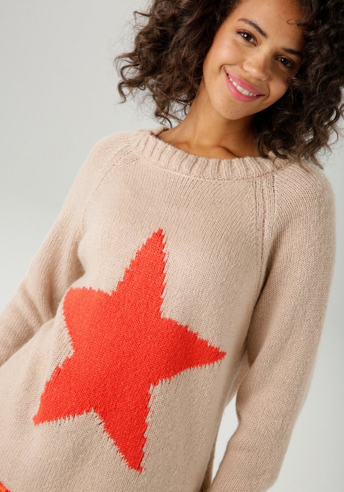 Aniston CASUAL Strickpullover mit großem Stern im Vorderteil – Bild 3 von 5