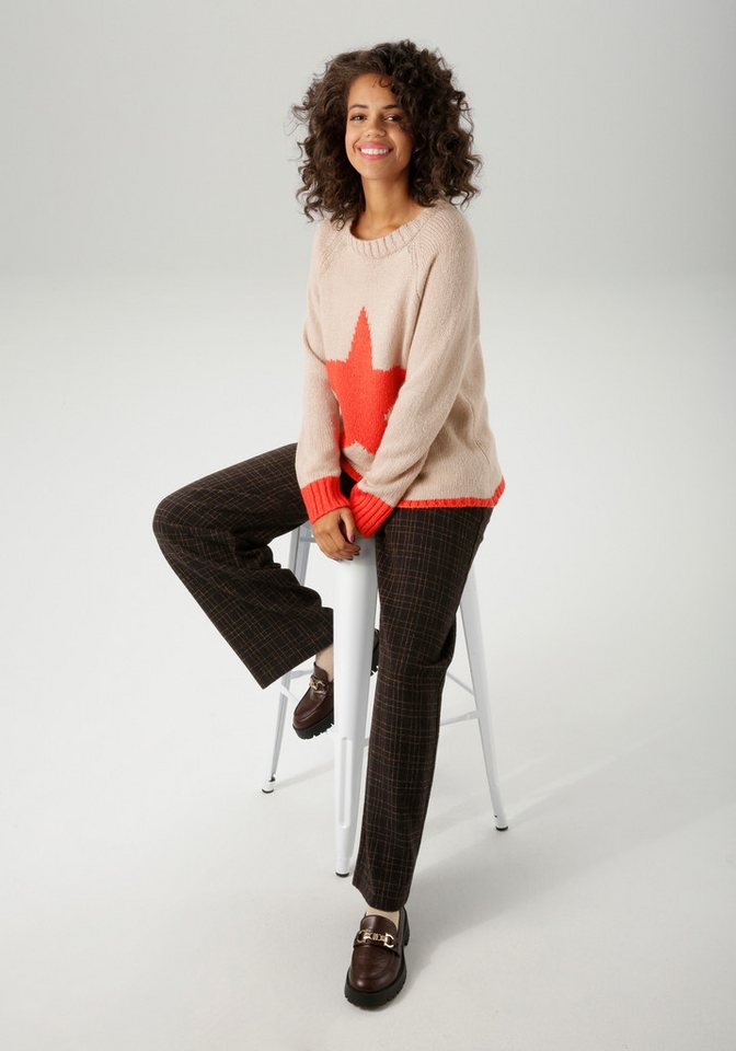 Aniston CASUAL Strickpullover mit großem Stern im Vorderteil – Bild 4 von 5