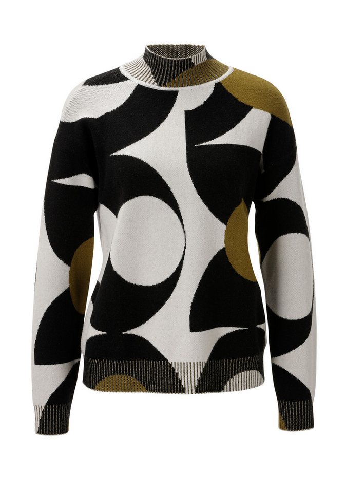 Aniston CASUAL Strickpullover mit großflächigem, grafischen Jacquard-Muster - NEUE KOLLEKTION – Bild 5 von 5