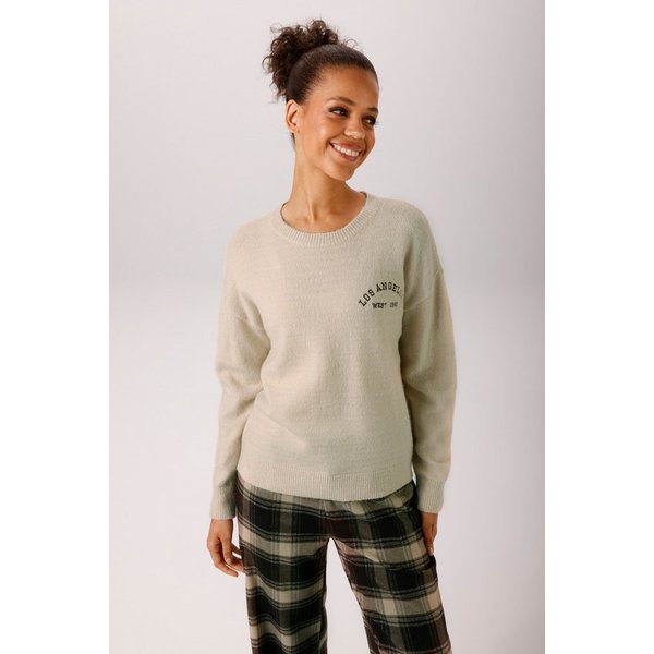 Aniston CASUAL Strickpullover mit Leo-Applikation im Rücken - NEUE KOLLEKTION