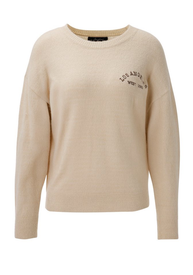Aniston CASUAL Strickpullover mit Leo-Applikation im Rücken - NEUE KOLLEKTION – Bild 5 von 5