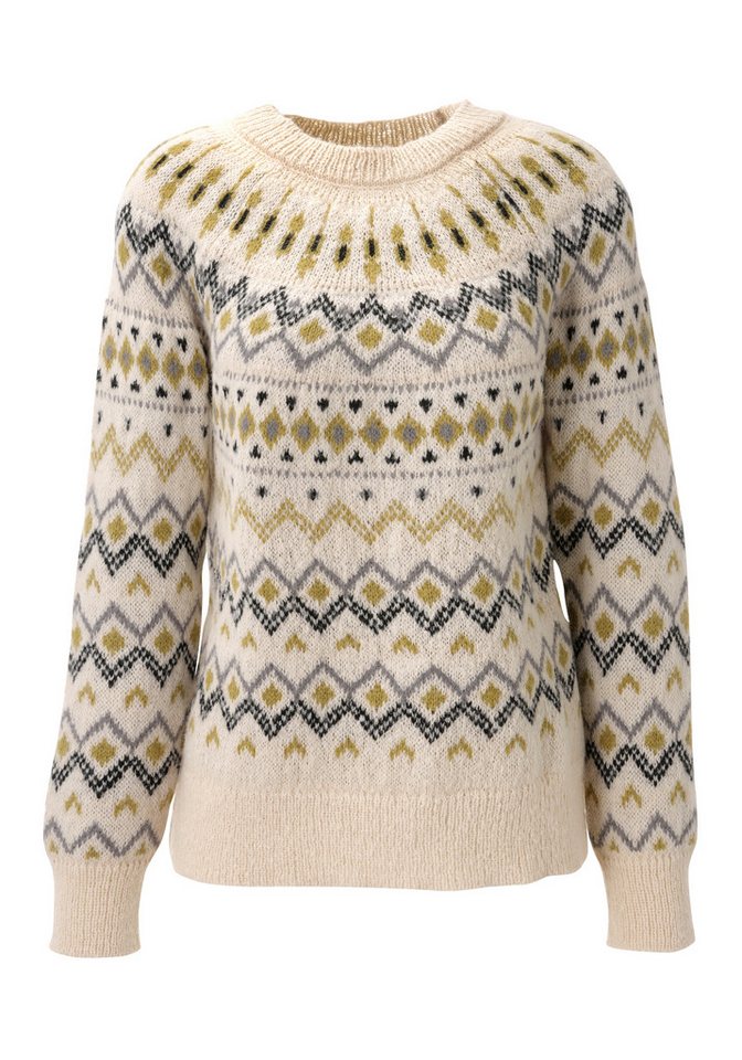 Aniston CASUAL Strickpullover mit trendigem Norweger-Muster - NEUE KOLLEKTION – Bild 5 von 5
