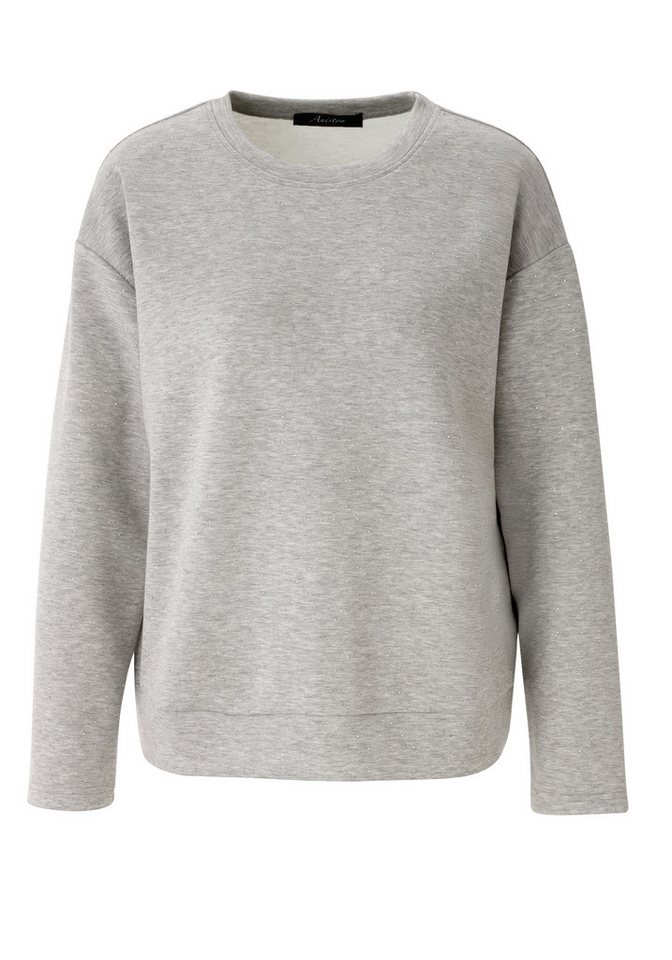 Aniston CASUAL Sweatshirt allover mit kleinen Glitzersteinchen Verziert – Bild 5 von 5