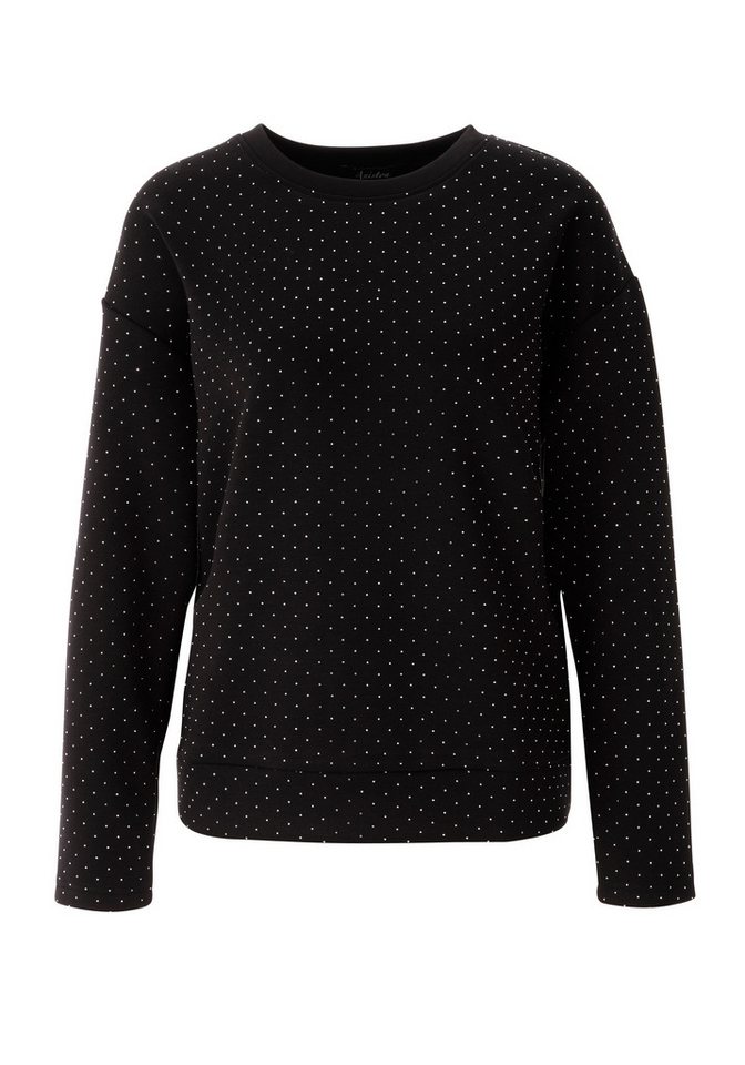 Aniston CASUAL Sweatshirt allover mit kleinen Glitzersteinchen Verziert – Bild 5 von 5