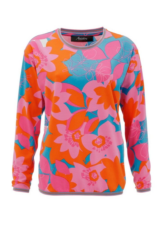 Aniston CASUAL Sweatshirt mit großflächigem, farbenfrohen Blumendruck – Bild 5 von 5
