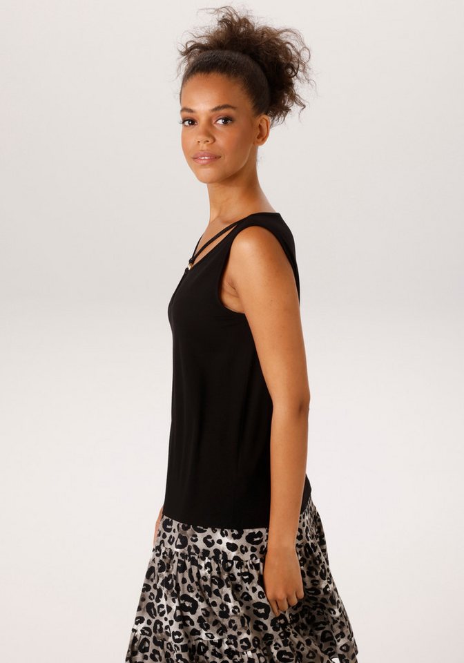 Aniston CASUAL Tanktop mit raffiniertem V-Ausschnitt – Bild 2 von 5