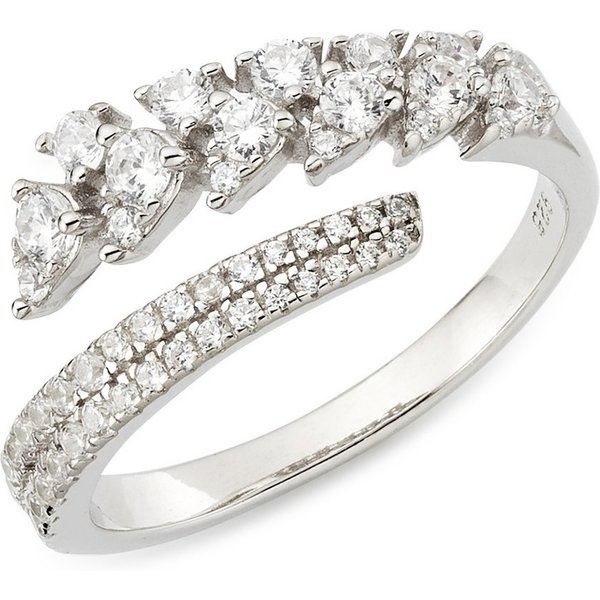 Aniston JEWELRY & WATCHES Fingerring Schmuck Geschenk Silbering mit offener Schiene, mit Zirkonia (synth)