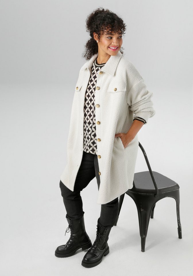 Aniston PLUS Fellimitatjacke in Plüsch Optik – Bild 4 von 5