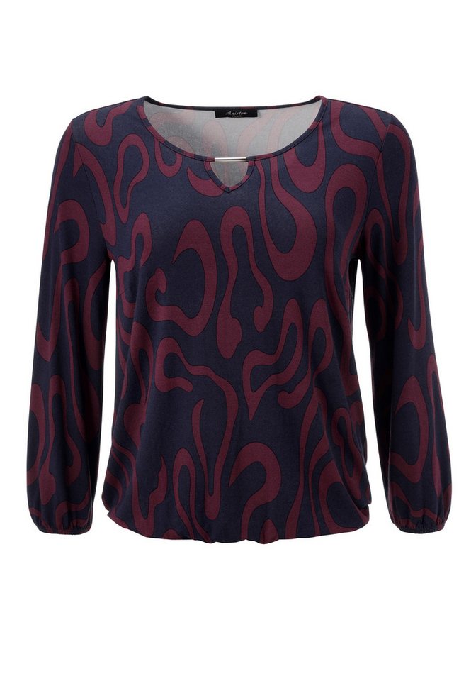 Aniston PLUS Langarmshirt mit großflächigem, grafischen Druck – Bild 5 von 5