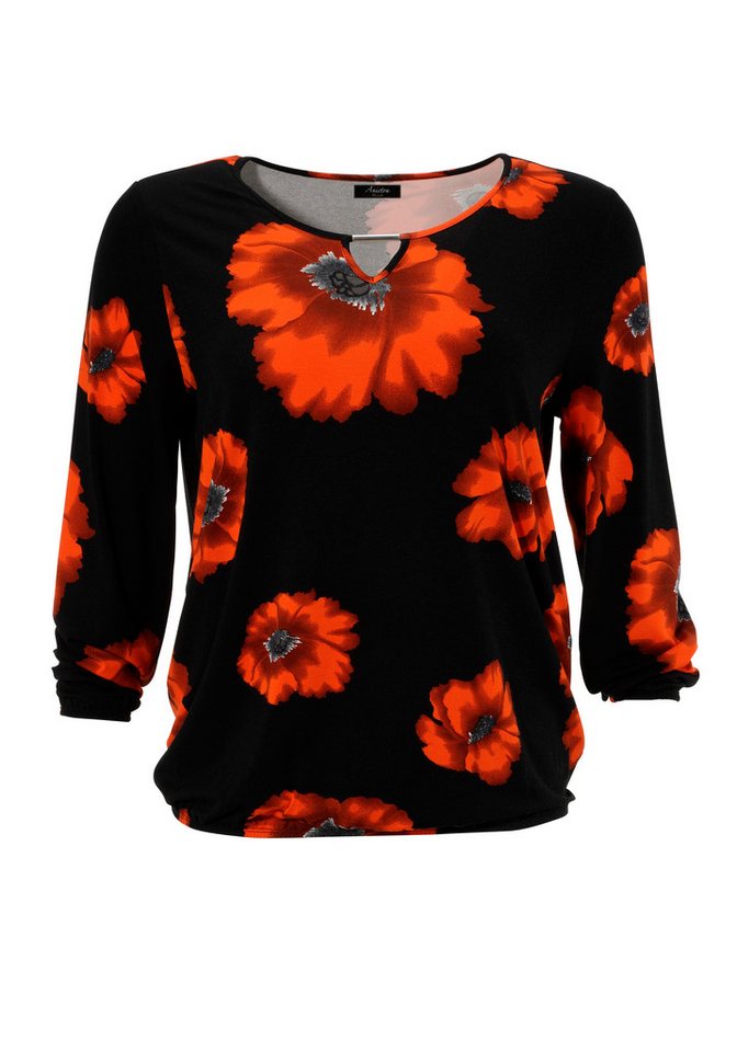 Aniston PLUS Langarmshirt mit großflächigen Mohnblüten bedruckt – Bild 5 von 5