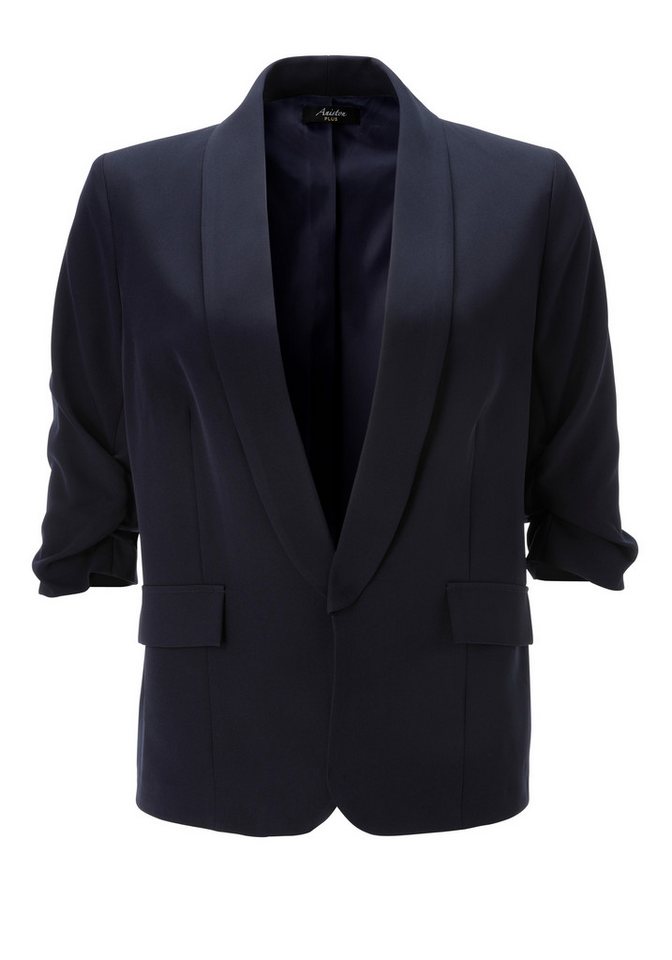 Aniston PLUS Longblazer mit 3/4 langen, gerafften Ärmeln - NEUE KOLLEKTION – Bild 5 von 5