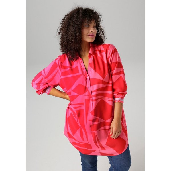 Aniston PLUS Longbluse mit farbenfrohem, großflächigem Druck