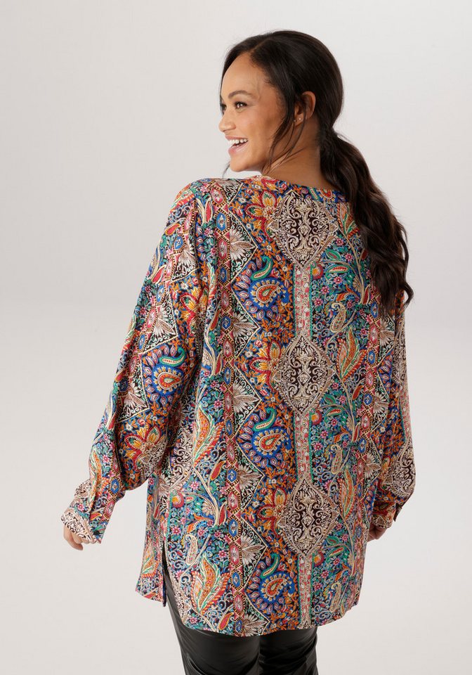 Aniston PLUS Longbluse mit farbharmonischen Paisleydruck – Bild 2 von 5