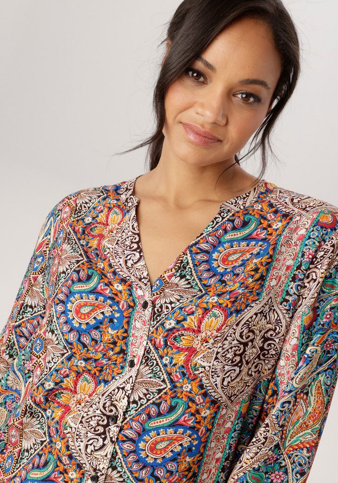 Aniston PLUS Longbluse mit farbharmonischen Paisleydruck – Bild 3 von 5