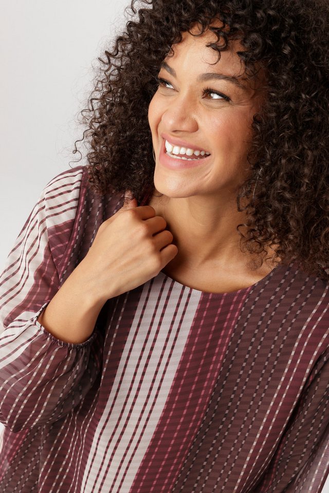 Aniston PLUS Schlupfbluse mit blickdichtem Jerseyfutter - NEUE KOLLEKTION – Bild 3 von 5