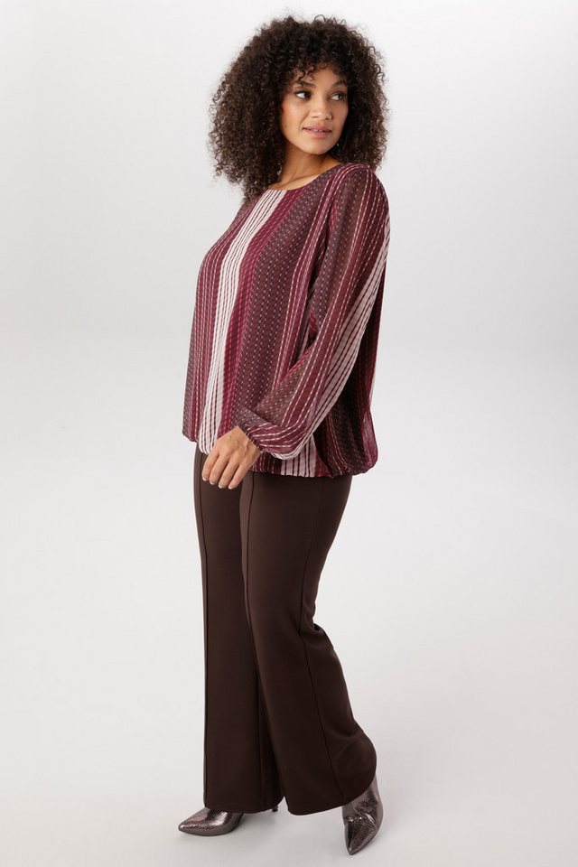 Aniston PLUS Schlupfbluse mit blickdichtem Jerseyfutter - NEUE KOLLEKTION – Bild 4 von 5