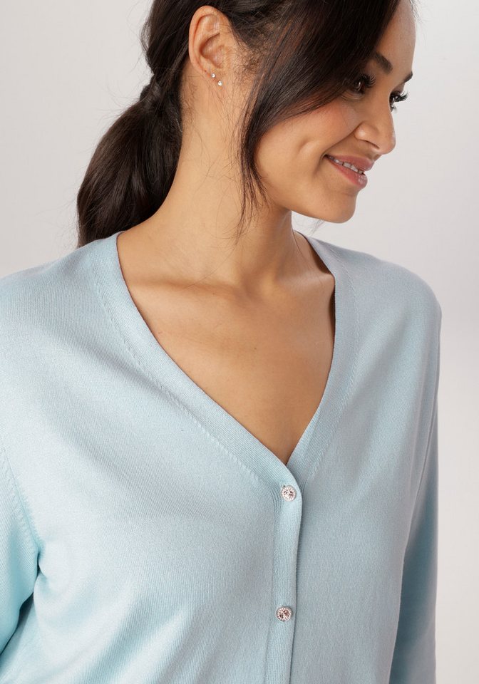 Aniston PLUS Strickjacke mit edlen Knöpfen – Bild 3 von 5