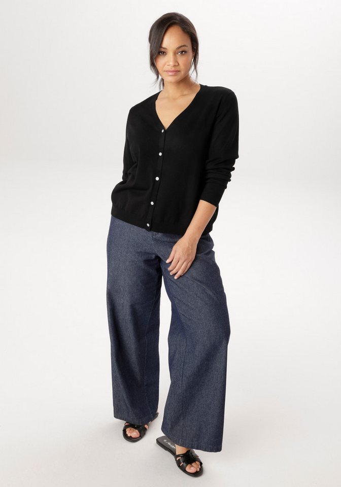 Aniston PLUS Strickjacke mit edlen Knöpfen – Bild 4 von 5