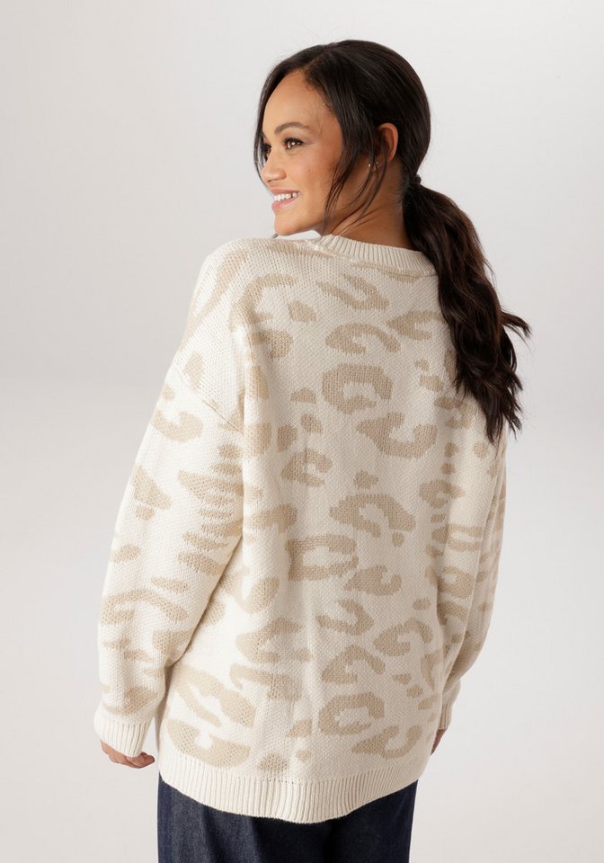 Aniston PLUS Strickpullover im Animal Dessin – Bild 2 von 5