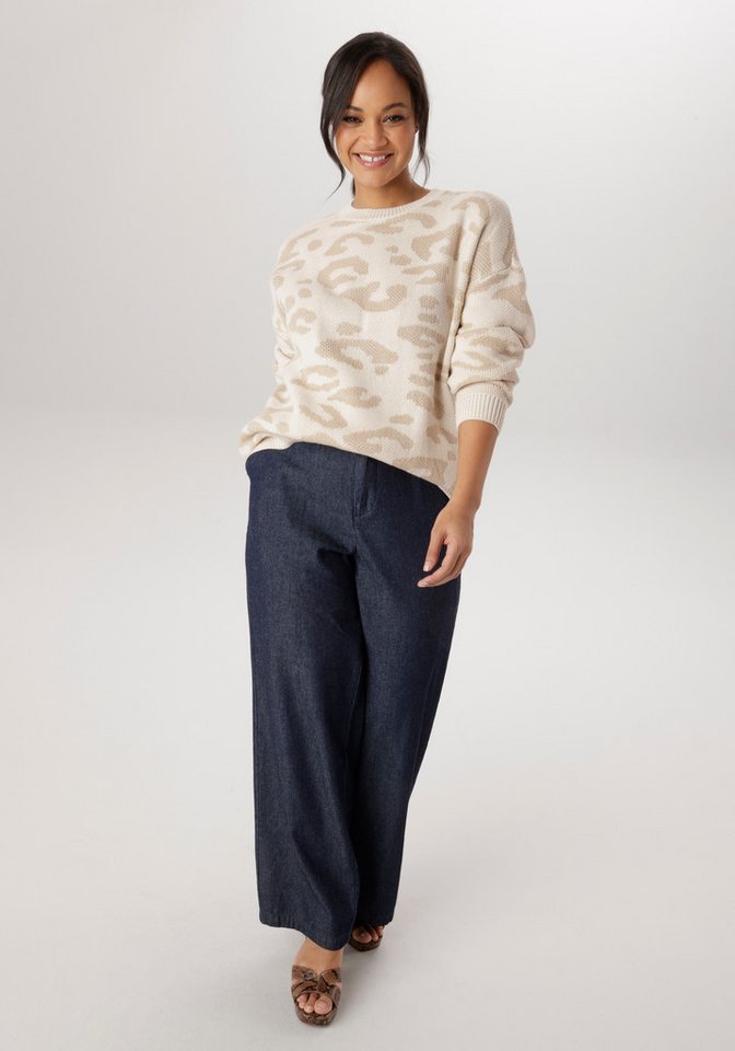 Aniston PLUS Strickpullover im Animal Dessin – Bild 4 von 5