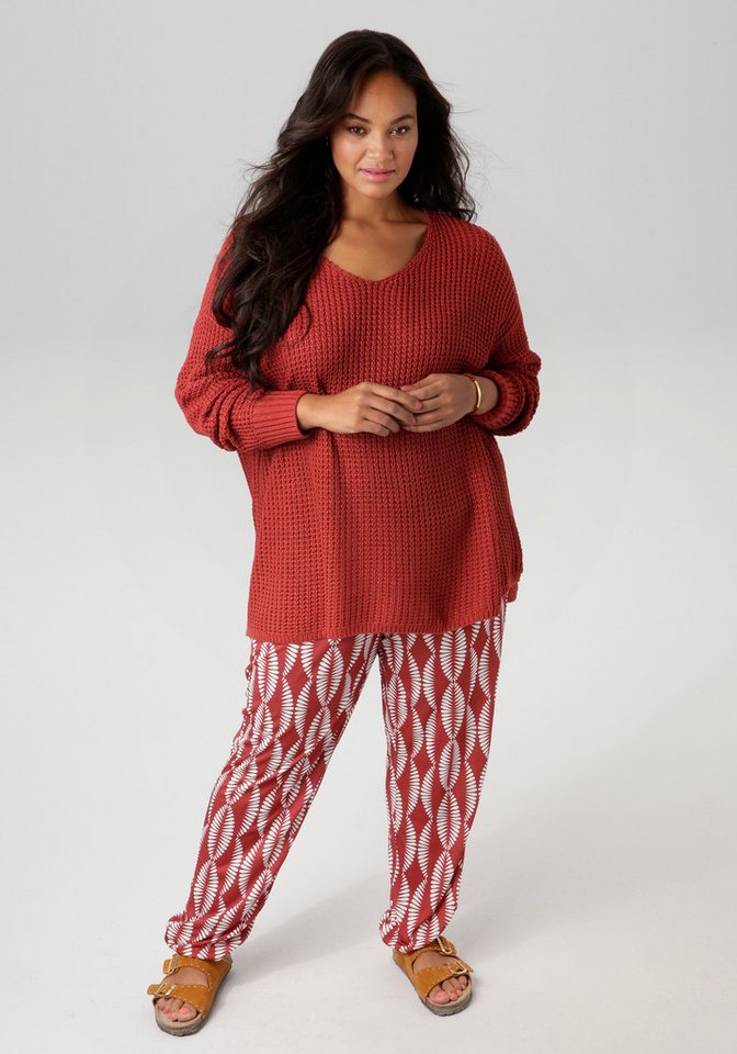 Aniston PLUS Strickpullover im dezenten Ajour-Strickmuster – Bild 4 von 5