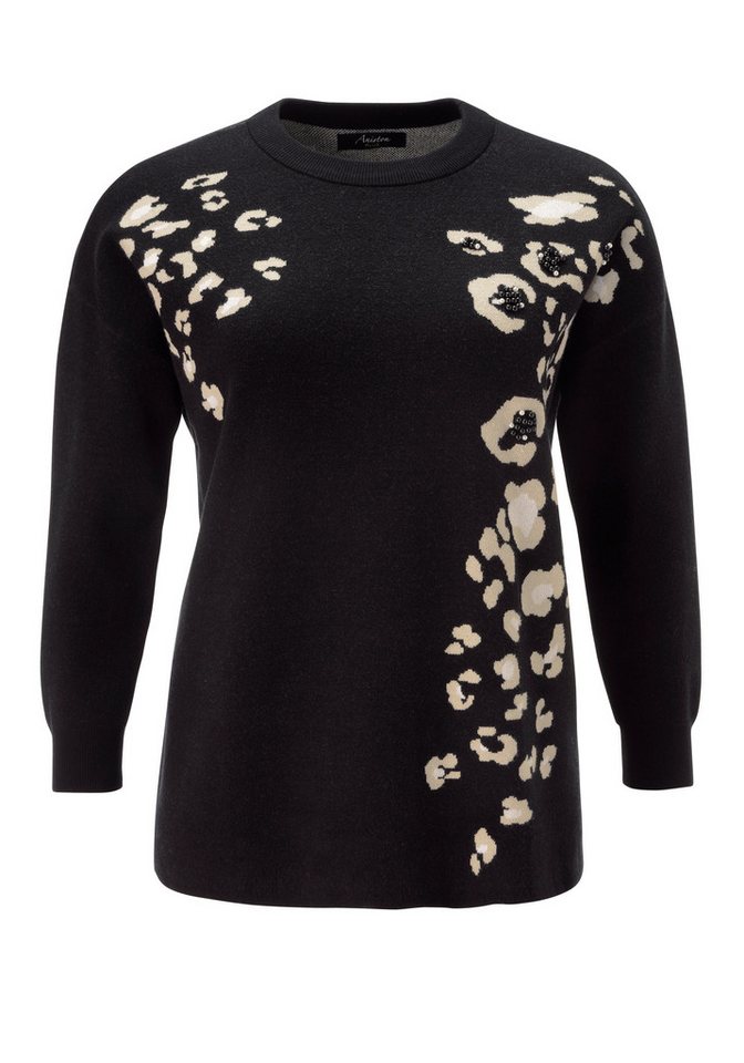 Aniston PLUS Strickpullover mit Animal-Deatils und Perlen – Bild 5 von 5