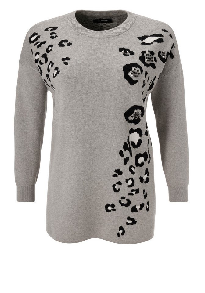 Aniston PLUS Strickpullover mit Animal-Deatils und Perlen – Bild 5 von 5