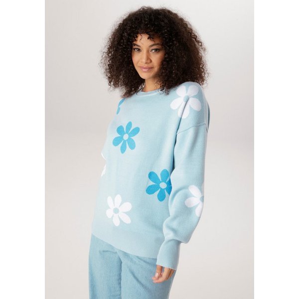 Aniston PLUS Strickpullover mit eingestricktem Blumenmuster