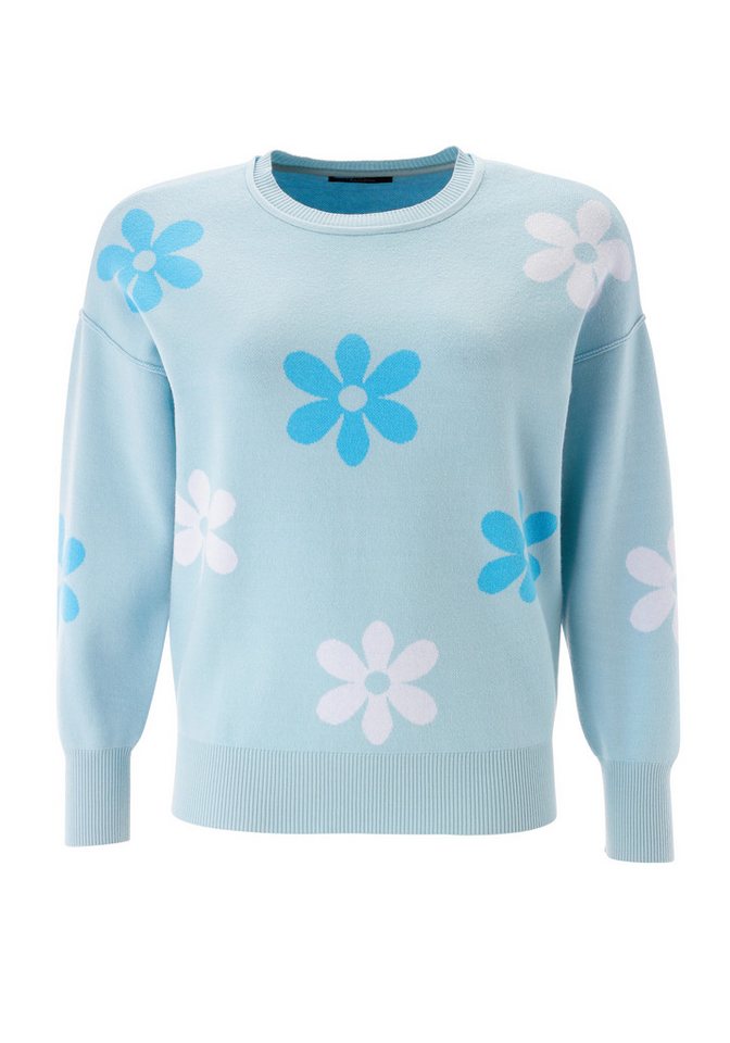 Aniston PLUS Strickpullover mit eingestricktem Blumenmuster – Bild 5 von 5