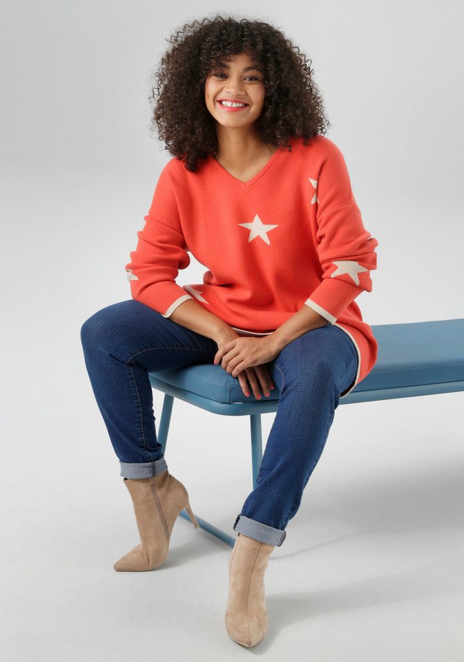 Aniston PLUS Strickpullover Vokuhila - hinten etwas länger geschnitten – Bild 4 von 5