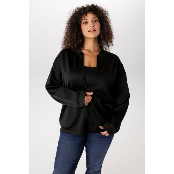 Aniston PLUS Sweatjacke mit tonigen Glitzersteinchen - NEUE KOLLEKTION