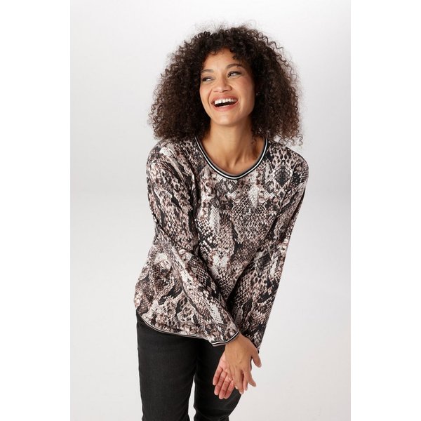 Aniston PLUS Sweatshirt mit großflächigem, Schlangendruck - NEUE KOLLEKTION