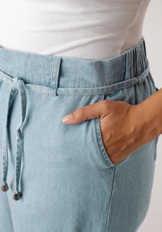Aniston PLUS Weite Jeans mit elastischen Bund – Bild 4 von 5