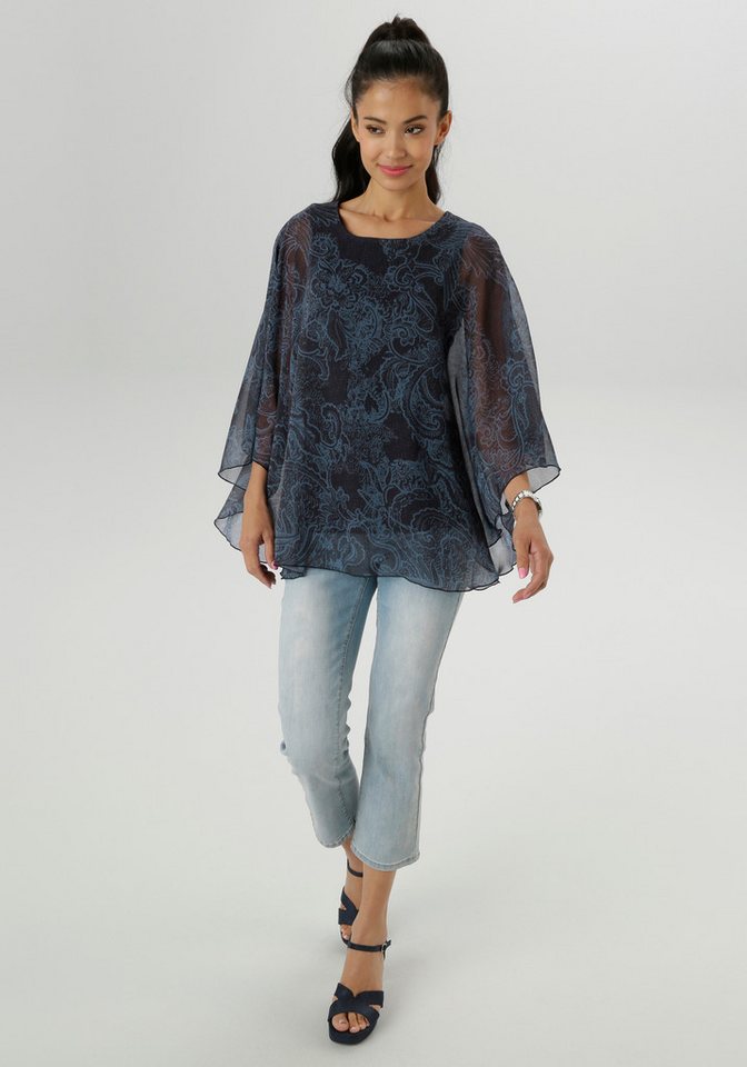 Aniston SELECTED Chiffonbluse im modischen Lagenlook – Bild 4 von 5