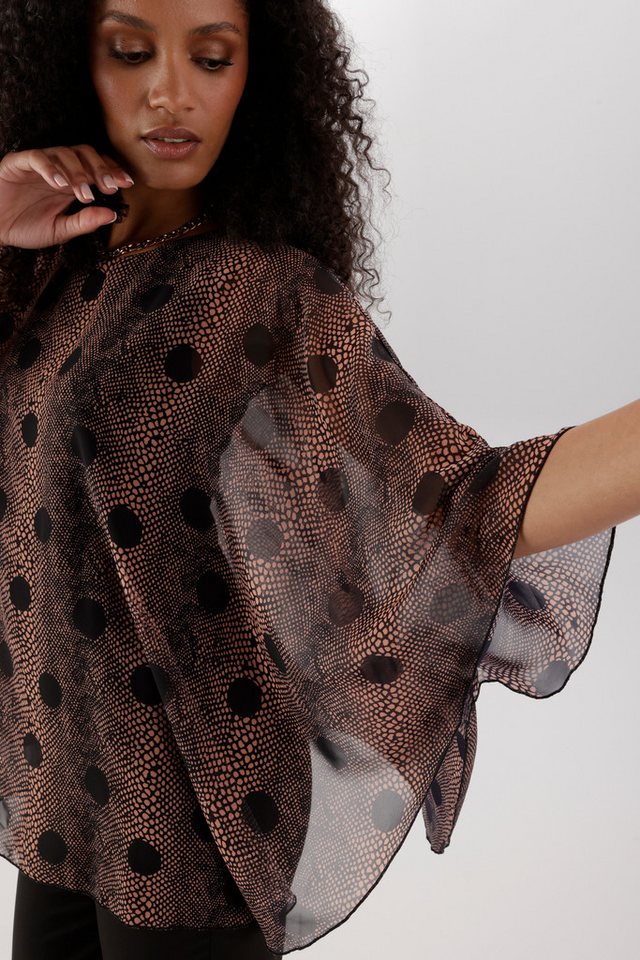 Aniston SELECTED Chiffonbluse im modischen Lagenlook und Animalprint - NEUE KOLLEKTION – Bild 3 von 5