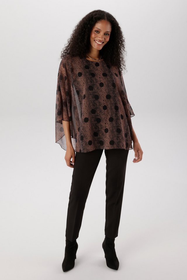 Aniston SELECTED Chiffonbluse im modischen Lagenlook und Animalprint - NEUE KOLLEKTION – Bild 4 von 5