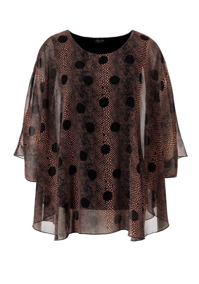 Aniston SELECTED Chiffonbluse im modischen Lagenlook und Animalprint - NEUE KOLLEKTION – Bild 5 von 5