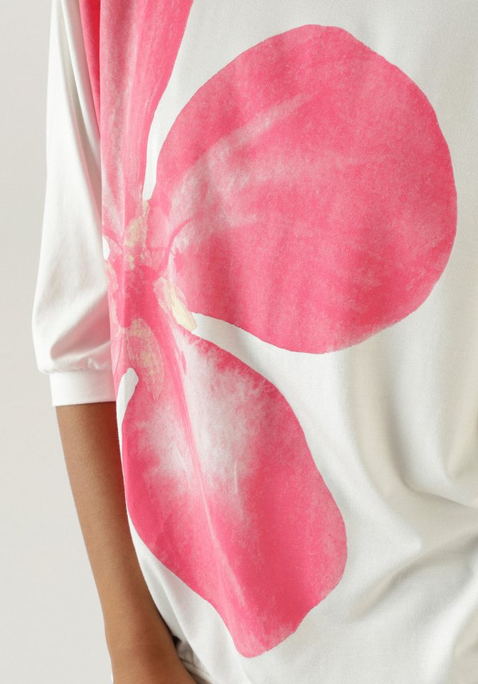 Aniston SELECTED Fledermausshirt mit großem Front-Blumendruck – Bild 4 von 5