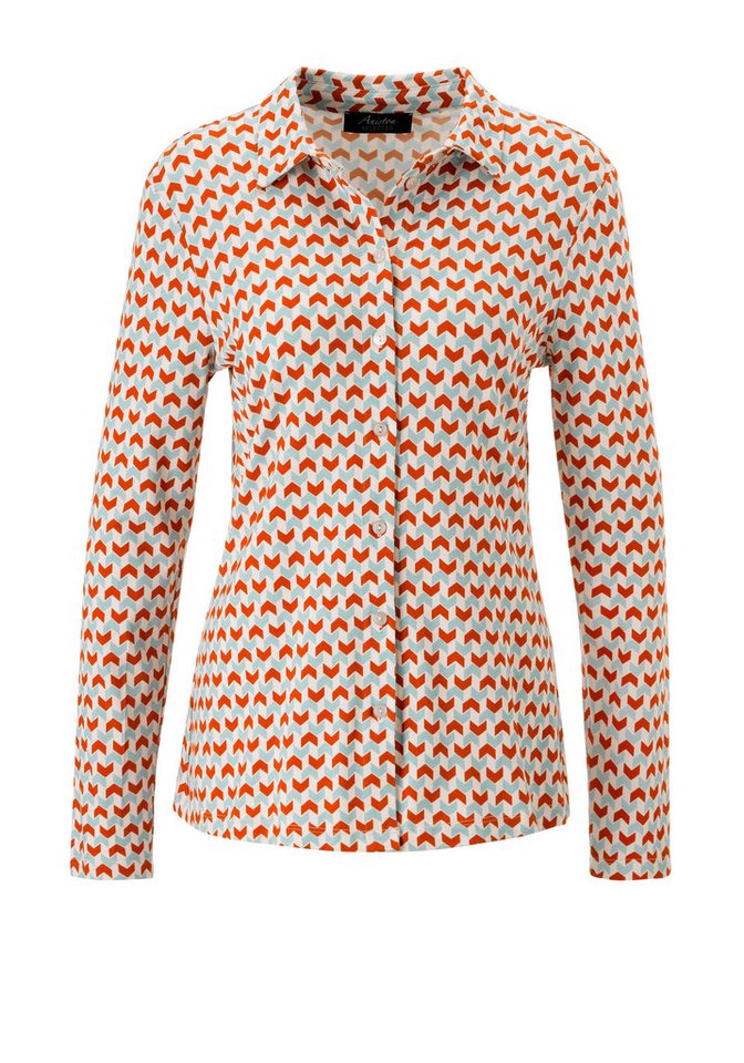 Aniston SELECTED Hemdbluse mit extravaganten, grafischen Retro-Muster - NEUE KOLLEKTION – Bild 5 von 5