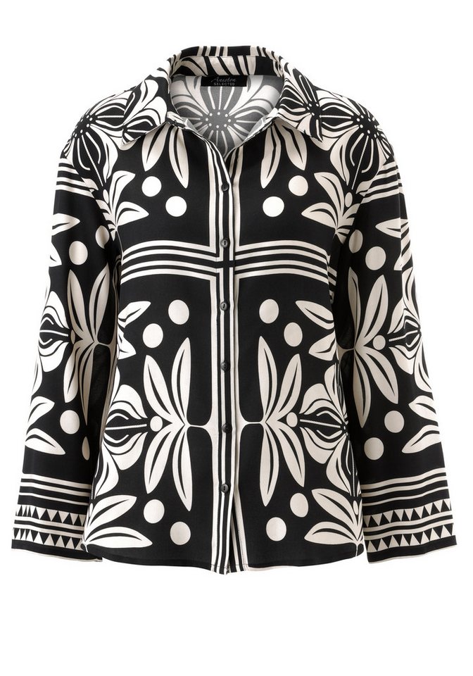 Aniston SELECTED Hemdbluse mit geometrischen Blumen-und Punktemuster – Bild 5 von 5