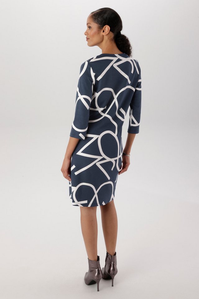 Aniston SELECTED Jerseykleid mit stilvollem Allover-Muster – Bild 2 von 5
