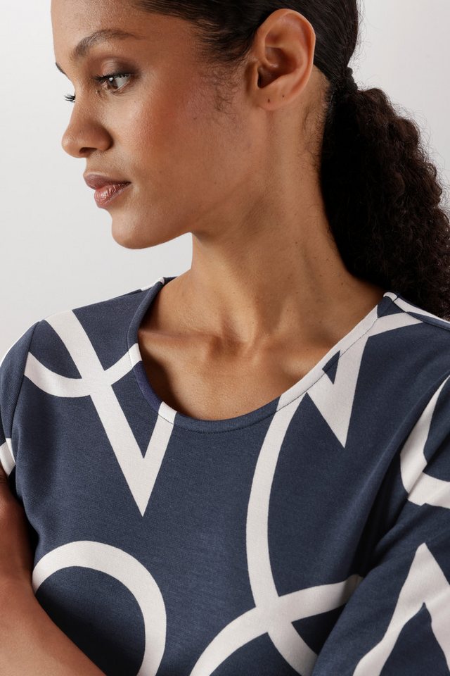 Aniston SELECTED Jerseykleid mit stilvollem Allover-Muster – Bild 3 von 5