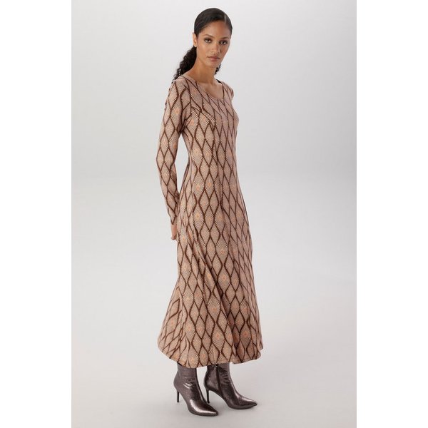 Aniston SELECTED Jerseykleid mit trendigem und fantasievollem Retromuster - NEUE KOLLEKTION